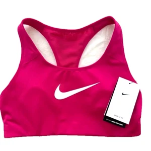 NIKE DRI-FIT HIGH SUPPORT SPORTS BRA Womens Raspberry Pink Large #548545-615 - Picture 1 of 2