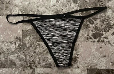 НОВЫЙ С ЯРЛЫКАМИ VICTORIA'S SECRET РОЗОВЫЙ M СЕРЫЙ MARLED БЕСШОВНЫЙ ВИНТАЖНЫЙ РЕДКАЯ V СТРОКИ ТРУСИКИ - Изображение 1 из 4