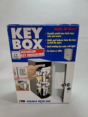 KEY BOX MOTORIZED KEY ORGANIZER DURABLE METAL SECURITY BOX - HOLDS 48 KEYS  - Image 1 of 3