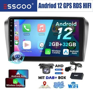 2+32G Android 12 DAB+ Autoradio CarPlay GPS HIFI RDS MIK Kam Für Mazda 3 2003-09 - Bild 1 von 13