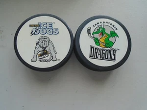 San Antonio Dragons + Long Beach Ice Dogs (both have small screw holes on back) - Picture 1 of 3