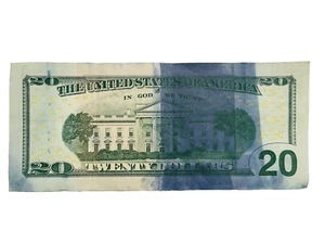 Twenty Dollar Bill With Huge Ink Over 2017 - Picture 1 of 7