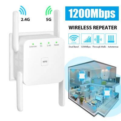 WiFi Range Extender Internet Booster Router Wlan Repeater Verstärker 1200Mbit/s - Bild 1 von 4