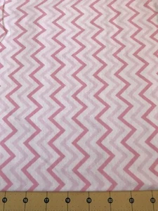 Pink Chevron Flannel Fabric Sold By The Yard #1810 - Picture 1 of 1