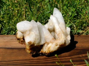 Snow Quartz Crystal Cluster from Arkansas for Meditation Positive Energy Decor - Picture 1 of 9