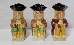 "Toby" by Wood & Sons England Philpot Lot Of 3 Small Drinking Man Figures 3.5" - Picture 1 of 8
