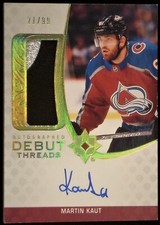 2020-21 UPPER DECK ULTIMATE COLLECTION - MARTIN KAUT AUTO DEBUT THREADS   #21/99