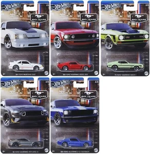 2025 HOT WHEELS SILVER SERIES 60 YEARS ANNIVERSARY MUSTANG CARS ASST. GRT01 SET - Bild 1 von 7