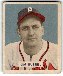 1949 Bowman Jim Russell 235 Boston Braves - Picture 1 of 2