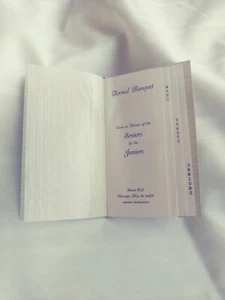 Tarjeta de banquete formal efímera de colección para personas mayores Universidad de Syracuse 1927 Nueva York  - Imagen 1 de 7