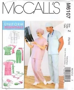 Abito cappelli UNIFORM SCRUBS uomo donna XL-XXL McCall's 6107 UNCUT modello cucito - Foto 1 di 5
