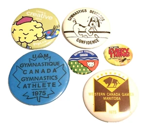 6 Pinbacks Coleccionables Juegos del Oeste de Canadá, Gimnasia NW Territories, Etc. - Imagen 1 de 8