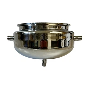 Jacketed Hemispherical Splatter Platter Reducer with 1/2" MNPT Drain Port - Picture 1 of 4