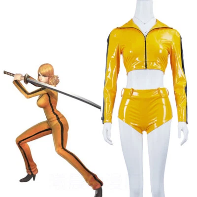 Costume Cosplay Kill Bill La Sposa Killer Halloween Carnevale Abiti Oro Giacca - Immagine 1 di 4