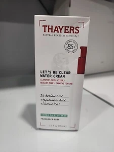 THAYERS Let's Be Clear Water Cream - Clarifies Skin -Combo To Oily Skin - 2.5 Oz - Picture 1 of 4