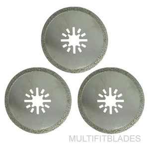 3 x 2-1/2" Diamond Circular Oscillating Tool Blades - older Fein Multimaster fit - Picture 1 of 1