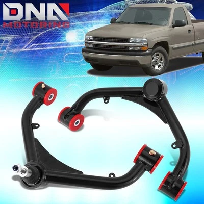 For 1999-2013 Silverado Sierra Pair 2"-4" Lift Front Upper Control Arms Black - Image 1 of 4