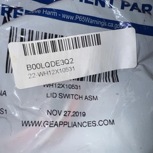 WH12X10531 Original OEM Waschmaschine Deckel Schalter Baugruppe/versiegelter Beutel - Bild 1 von 7