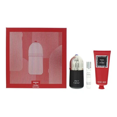 Cartier Pasha de Cartier Edition Noire Eau de Toilette 100ml Spray Set Brand New