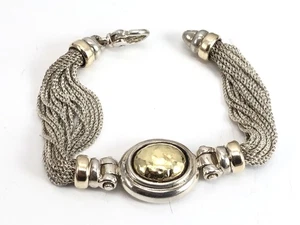 Brazalete de plata de ley 925 con cadena de cuerda de múltiples hilos oro 750 18k Italia 57 g - Imagen 1 de 11