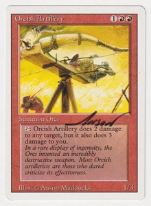 Signed Orcish Artillery MP Revised Artist Anson Maddocks 1994 MTG Magic Misprint - Picture 1 of 3
