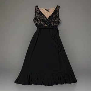 Vestido Babydoll Vintage Para Mujer 8 Negro Encaje Superpuesto Oscuro Romántico Fiesta de Vacaciones - Imagen 1 de 14