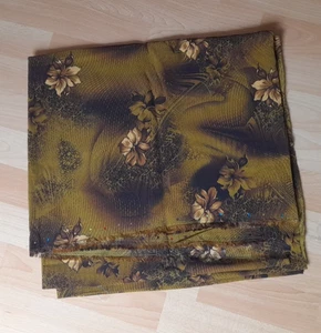 Viskose ähnlicher Stoff , Braun mit Strass ,  ,  Reststück , Hobbyaufgabe - Bild 1 von 3