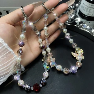 Women Fashion Wrist Short Hanging Rope Butterfly Phone Lanyard Gifts - Zdjęcie 1 z 12
