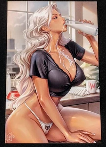Rare Waifu Chronicles #1 Black Cat Cosplay "Spilled Milk" Virgin Variant - Picture 1 of 1