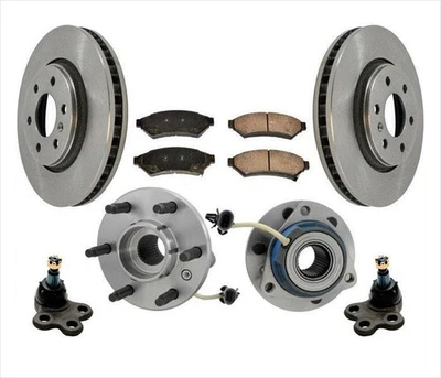 Front Wheel Bearing Hub Disc Brake Rotors Pads Chevrolet Uplander 06-09 - Image 1 of 4