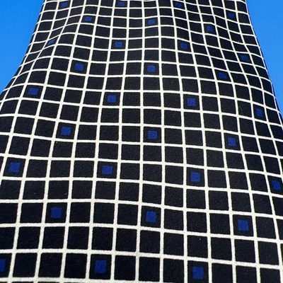 Corbata Tommy Hilfiger 100% Seda Negra Plata Azul Geométrica ENVÍO GRATUITO  Foto 1 de 4