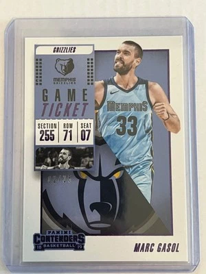 2018 Panini Contenders Game Ticket Purple Marc Gasol /25 #80 - Image 1 of 4