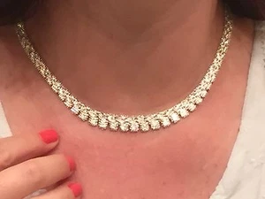Made in Italy 17" Graduated Riccio Necklace, Sterling Silver 925 - Picture 1 of 12
