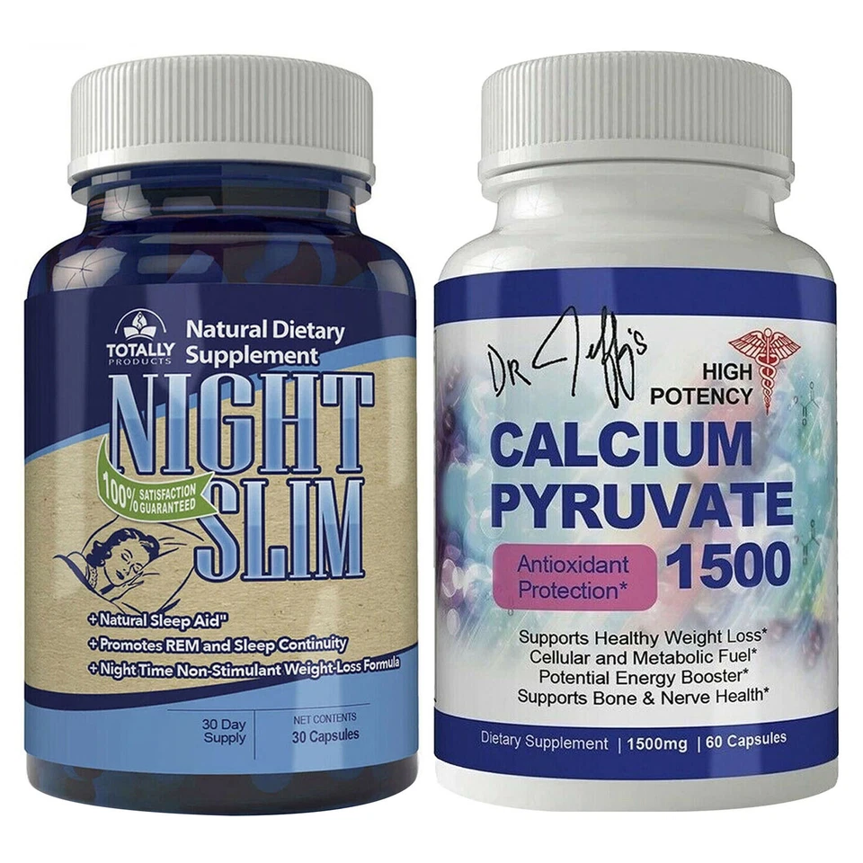 夜间苗条脂肪燃烧药丸Pyruvate钙健康减肥膳食补充剂 — 第 1/4 张图片