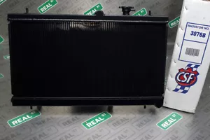 CSF Black Radiator w/ Filler Neck For WRX 02-07 EJ205 EJ255 STi EJ257 Manual - Picture 1 of 9