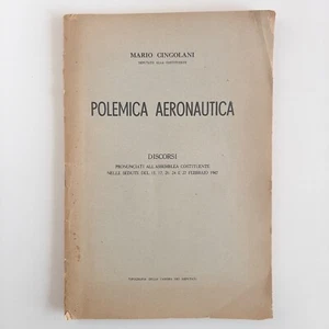 Libretto/BuchPolemica Aereonautica von Mario Cingolani Abgeordneter der Verfassungsgebenden - Bild 1 von 5
