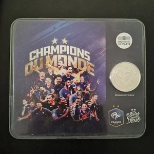 COINCARD 10 EURO SILBER 2018 DOUBLE CHAMPIONS DU MONDE FOOTBALL / FRANCE SILVER - Bild 1 von 5