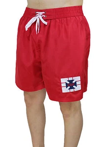 UOMO COSTUME MARE CBF PANTALONCINO CORTO SHORTS ROSSO BIANCO MAN'S SWIMSUIT - Bild 1 von 3