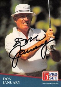 Don January autographed golf card 1967 PGA Champion North Texas 1991 Pro Set 204