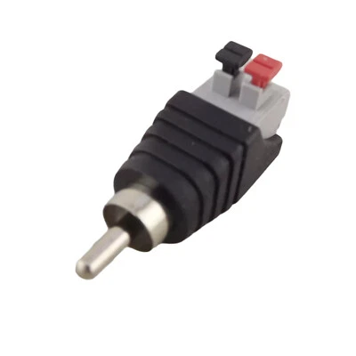 RCA Male Push-in Type Spring Screwless Terminal Quick Connector for CCTV Camera - Image 1 of 4