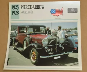★★1925-28 PIERCE ARROW MODEL 80/81 INFO SPEC SHEET PHOTO PICTURE 25 1928 - Picture 1 of 1