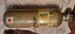 Scott SCBA Tank Cylinder Bottle 2216 PSI, 30 Min. Mfg 9/07 Hydro 2013, Valve. - Picture 1 of 11