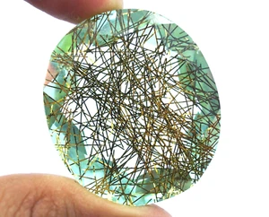 EGL Certified 125 Ct Oval Cut Yellow Nailing Rutilated Quartz Loose Gemstone - Picture 1 of 4