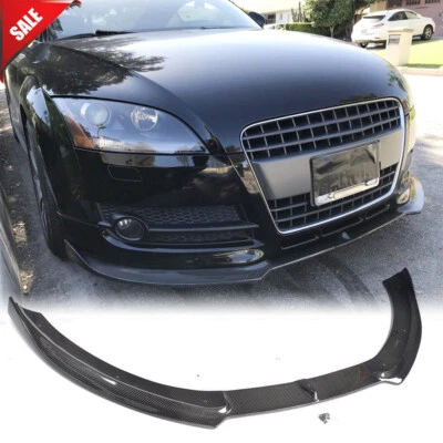 Fit For Audi TT MK2 8J 2-Door 2008-10 Real Carbon Front Bumper Lip Chin Spoiler - Image 1 of 4