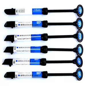 Jeringa Dental DENTEX Universal Luz Cura Compuesta Resina Tono 4g 9 Tonos - Imagen 1 de 22