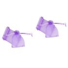 100 Pcs Lavender Bags Drawstring Wedding Belt Clear Candy Mesh Gift Accessories