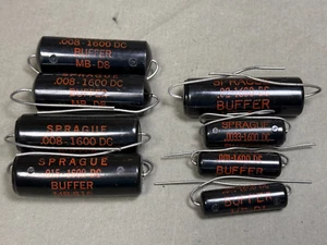 8 NOS Vintage Sprague Black Beauty HiFi / Amplifier Filter Capacitors 1600VDC - Picture 1 of 5