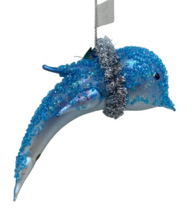 Kurt Adler KSA Dolphin Glass Ornament - Picture 1 of 5