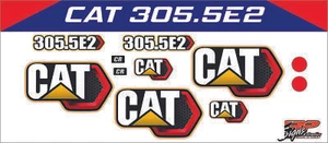 CAT 305.5 E2 Vinyl Decal Set - Picture 1 of 1