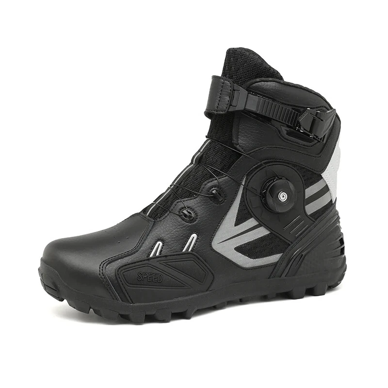 Botas protectoras de motocicleta para hombre de caña alta entrenamiento al aire libre ciclismo zapatos carreras Foto 1 de 4